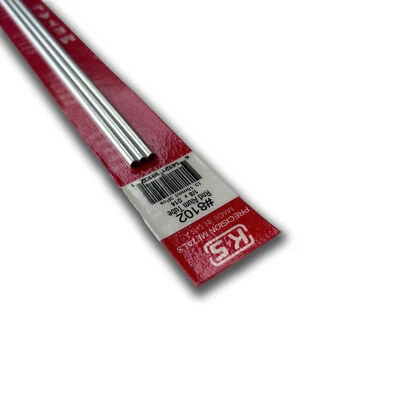 K&S Metals 8102 Aluminium-Rundrohr: 1/8 Außendurchmesser x 0,014 Wand x 12 lang (3 Stück)