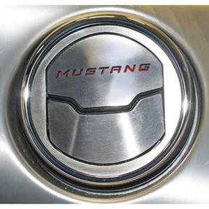 Brushed A/C Vent Trim w/Black Carbon Fiber 'Mustang' Inlay for 2015-2016 Mustang - Bild 1 von 4