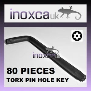 80 KEYS SECURITY TORX PIN HOLE TX10 T10 TT10 ALLEN L SHAPE HOLE FOR PIN 90 DEG - Picture 1 of 4