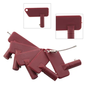 Ignition Keys w/Ring MS634212 For Terex Battery Disconnect Isolator Metal 5pcs - Picture 1 of 7