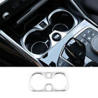 For BMW 4-Series 2021-2023 Matte Silver Middle Console Drinking Glass Trim 1PCS