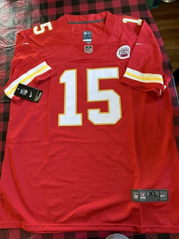 NFL Kansas City Chiefs #15 Patrick Mahomes Red stitched Football Jersey Mens XL Cover