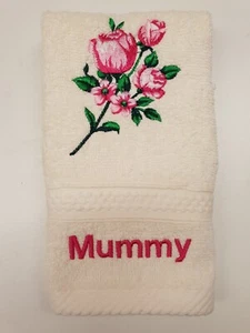 Paño facial flor rosa grande personalizado regalo de Navidad franela regalos lindo - Imagen 1 de 1