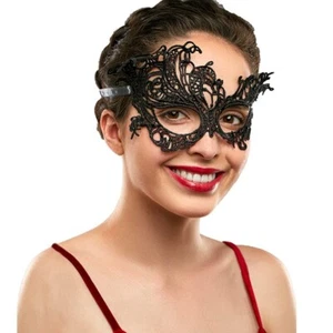Mascarada Dama de la Suerte Máscaras Venecianas para Mujer Sexy Máscara de Encaje Negro... - Imagen 1 de 5