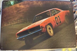 Letrero de metal Dukes of Hazzard General Lee 8x12 - Imagen 1 de 1