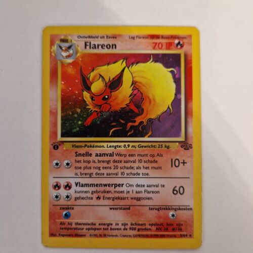 Pokémon TCG Flareon Jungle 3/64 Holo 1st Edition Holo Rare NL