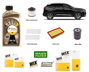 Kit Tagliando per Peugeot 3008 SUV 2.0 BlueHDi 150 Hp + 5 Litri Olio Total 0W30 - Imagen 1 de 9