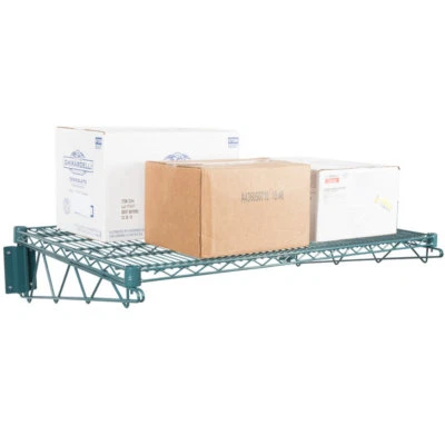 Estante de alambre epoxi verde de montaje en pared de 24" x 36" olla comercial para restaurante NSF Foto 1 de 4