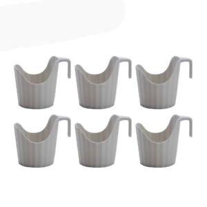 6pcs Disposable Beverage Holder Base Corrugated Cup Cover Portable Paper Cup