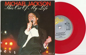 Michael Jackson SHE'S OUT OF MY LIFE Disque 45t 7" RED Vinyl Single UK 1983 - Imagen 1 de 2