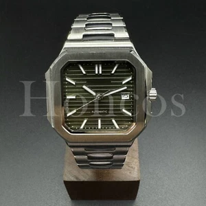 Reloj Mods Hecho a Medida Estilo Cubitus NH35 Movimiento Automático Esfera Verde Plateado - Imagen 1 de 5