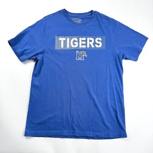University of Memphis Tigers Men's L Blue T-Shirt - TIGERS M Logo - Picture 1 of 7
