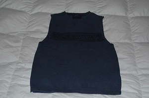 Autentico Tommy Hilfiger Vintage Maglione Scollo V Gilet Blu Uomo Taglia L* - Foto 1 di 3