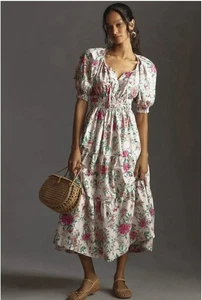Anthropologie Somerset Maxikleid Puffärmel Edition Größe 3X Neu mit Etikett Cottage Core - Bild 1 von 10