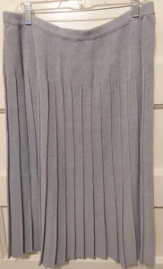 Falda plisada tejida Santana gris azulado talla 16 sin marca para damas - Imagen 1 de 6