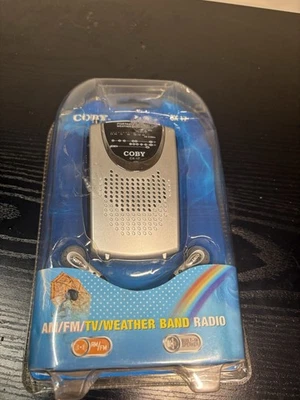 Coby CX-17 Portable AM/FM TV Weather Band Radio with Headphones - New In Package - Image 1 of 4