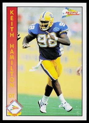 Keith Hamilton, 1992 Pacific, #659, Pittsburgh Panthers, RC - Image 1 of 2
