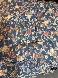 VTG Ralph Lauren Jardin Blue Floral KING Comforter Cottagecore Grannycore Cotton - Picture 1 of 9