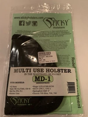 Sticky Holster - Fits CZ Rami, Kahr  PM, Kel-Tec, Kimber Ultra, Ruger MD-1 - Image 1 of 4