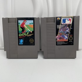 NES Lot MLB Major League Baseball & Golf Cartridge Only
