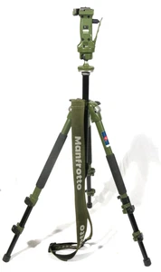 PRL) MANFROTTO 190NAT3 TREPPIEDI TREPPIEDE + TESTA 222NAT TRIPOD MADE IN ITALY - Imagen 1 de 10