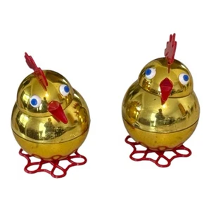 Huevo de Pascua de plástico rellenable dorado metálico pollo huevos dorados caza 2 unidades - Imagen 1 de 6
