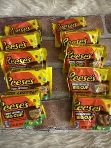 10 Big Cup Reese’s Peanut Butter With Spring Sprinkles. 1.3 Ounces Ea - Picture 1 of 3