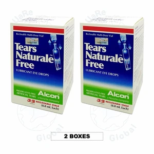 2x Gotas lubricantes para ojos secos Alcon Tears Naturale Free 32 frascos (0,8 ml/cada uno) - Imagen 1 de 9
