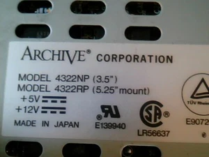 SCSI DAT Tape Drive Archive Corporation 4322NP 4322RP LR56637 E9072019  - Bild 1 von 6