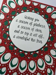 Christmas Handmade Greeting Card, ornate, thinking of you, - Picture 1 of 2