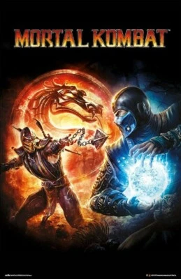 Calcomanía de vinilo de pared Mortal Kombat póster impresión gráfica respaldo adhesivo extraíble Foto 1 de 3