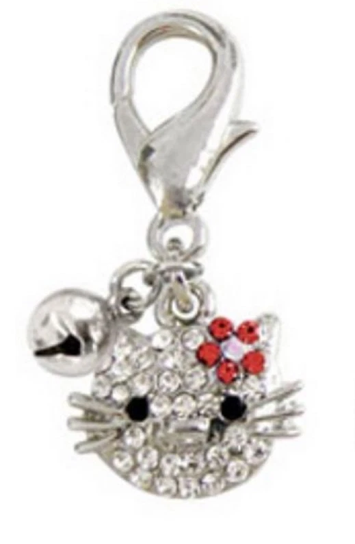 Dije Hello Kitty con cristales rojos para mascotas, tirador de cremallera, bolsos, etc. Foto 1 de 1