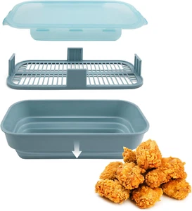 Faltbare Teigschüssel - Chaosfrei Panierstreuer Behälter - Ideal für Braten  - Bild 1 von 12
