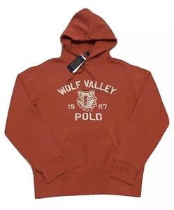 NWT POLO RALPH LAUREN Men’s Red “Wolf Valley Polo 1967” Sweatshirt Hoodie Sm - Picture 1 of 5