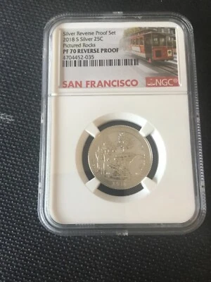 2018-s silver pictured rocks quarter pf 70 - Image 1 of 4