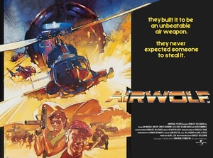 AIRWOLF 1984 Quad poster print 30x40" Jan Michael Vincent Ernest Borgnine FREEPP - Picture 1 of 1