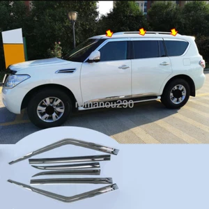 For Nissan Armada 2017-2019 Chrome Window Visor Vent Shades Sun Rain Guard 6Pcs - Picture 1 of 6