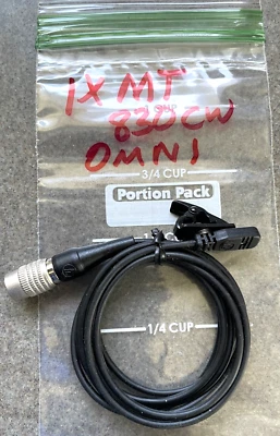 Micrófono de solapa Audio-Technica MT830cW para Audio-Technica inalámbrico - negro Foto 1 de 4