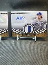 2023 Topps Tier One Dual Autograph Relic Book Bobby Witt Jr/Salvador Perez #3/10