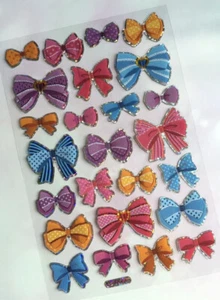 3D Bänder Schleifen Aufkleber Blatt Scrapbooking Junk Journal - Bild 1 von 6