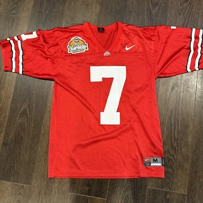 Nike ropa auténtica; camiseta de fútbol americano del estado de Ohio; para hombre talla M; parche #7 2007 Foto 1 de 4