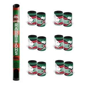414010 SOUTH SYDNEY RABBITOHS STUBBY HOLDER DISPENSER + 6 X STUBBY HOLDER COOLER - Picture 1 of 3