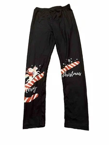 SHEIN girls Black Leggings Pants Unicorn Santa Christmas Never Worn Size 7Y - Picture 1 of 3