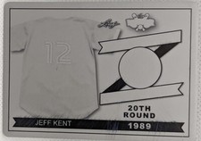 JEFF KENT 2021 Leaf Lumber PRINTING PLATE SP 1/1 Giants Dodgers Blue Jays One of