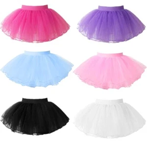Kids Girls Miniskirt Dance Skirt Gymnastic Skirts Swan Dancewear Yoga Playwear - Picture 1 of 80