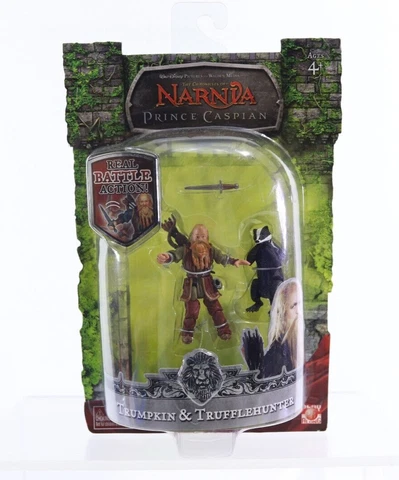 The Chronicles of Narnia Prince Caspian Trumpkin & Trufflehunter Figure NIP Cover