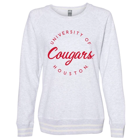 Venley Official NCAA University of Houston Cougars Women's Sweatshirt with Edges Cover