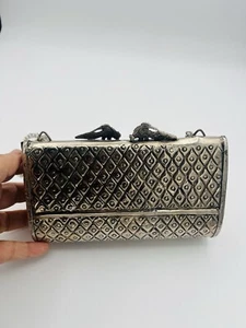 Vintage Metall Muschel Tasche Viktorianisch Art Deco Handtasche - Bild 1 von 9