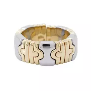 BVLGARI Parentesi Ring Size #11 K18YG/Stainless Steel - Picture 1 of 7