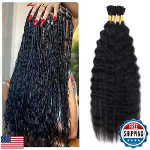 WZVHAIR Super Wave Bulk Human Hair For Braiding No Weft 100g (1Pack-4PCS) Wet - Picture 1 of 5